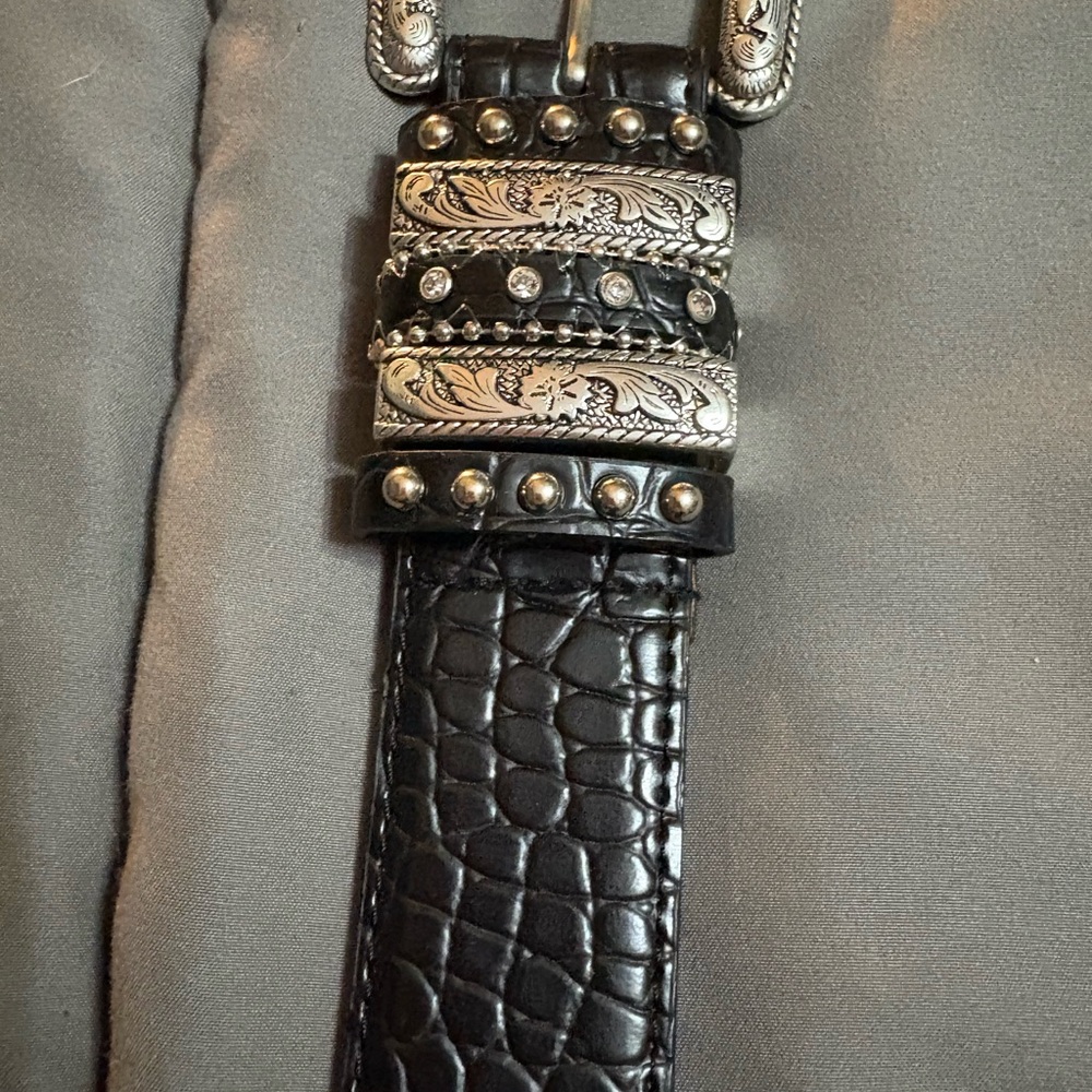 Nocona Black Leather Belt